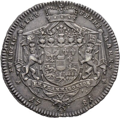 1/2 Konventionstaler 1781, ​Christian Friedrich Karl, Hohenlohe