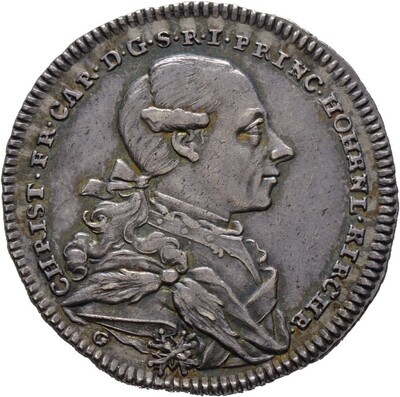 1/2 Konventionstaler 1781, ​Christian Friedrich Karl, Hohenlohe