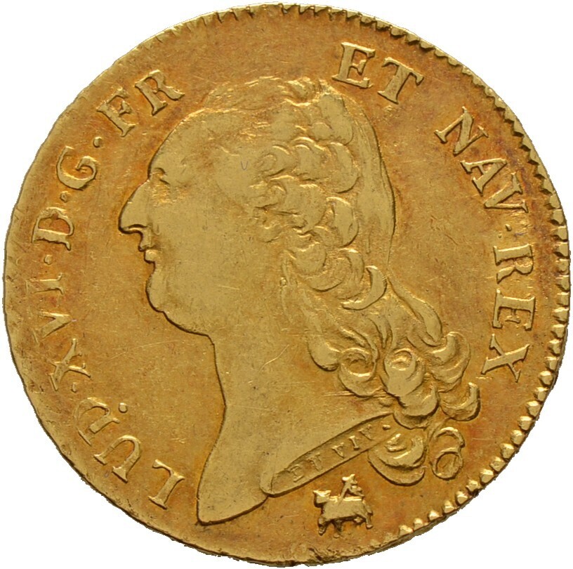 Doppelter Louis d'or au buste nu 1786, ​Louis XVI., Frankreich