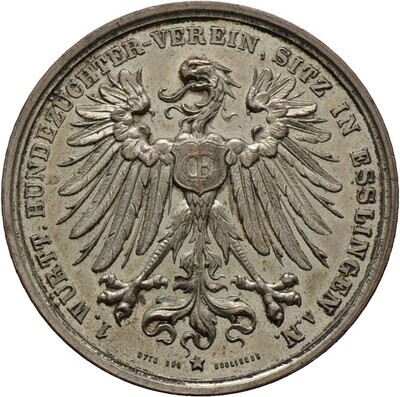 ​Versilberte, bronzene Prämienmedaille o.J. (um 1900), Esslingen, Stadt