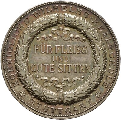 Silberne Prämienmedaille o.J. (um 1900), Stuttgart, Stadt