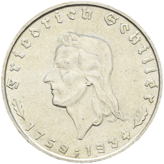 ​2 Reichsmark 1934 F, Drittes Reich