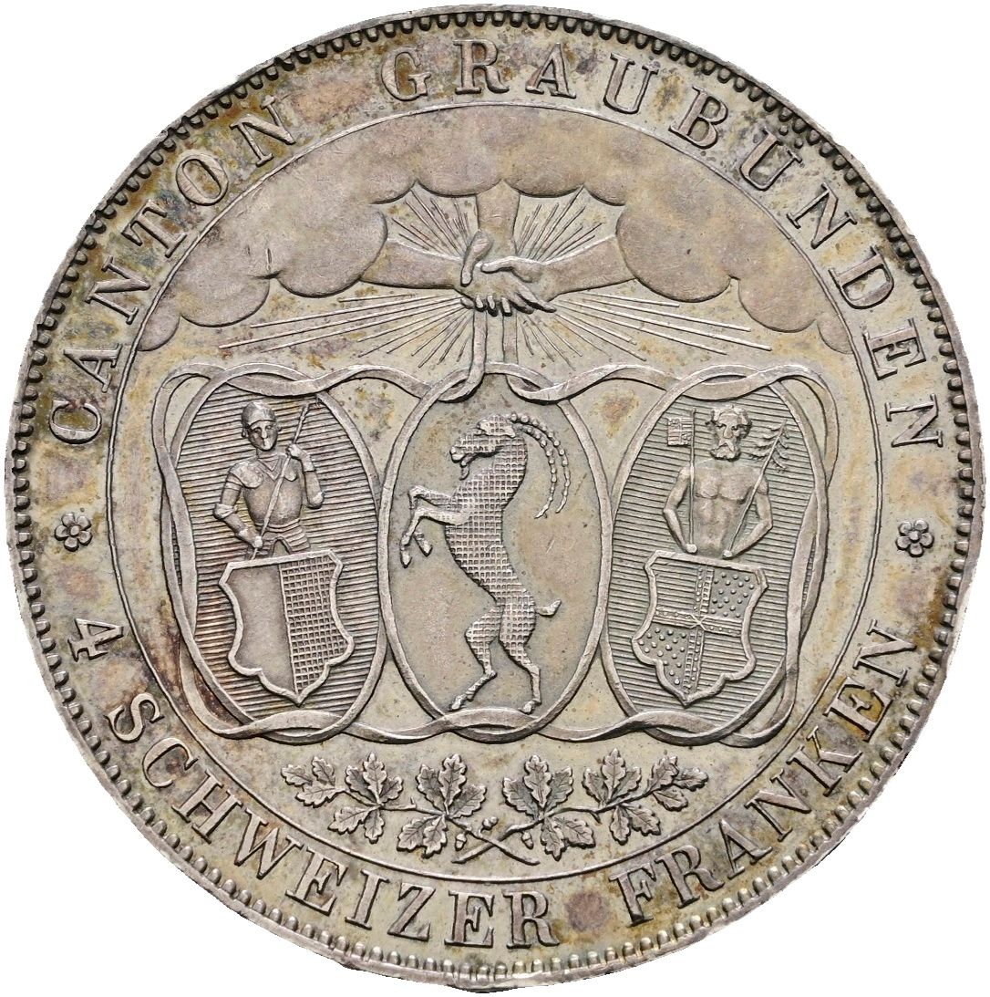 ​Schützentaler zu 4 Franken 1842, Schweiz-Eidgenossenschaft
