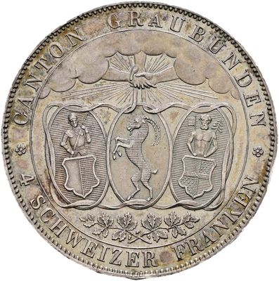 ​Schützentaler zu 4 Franken 1842, Schweiz-Eidgenossenschaft