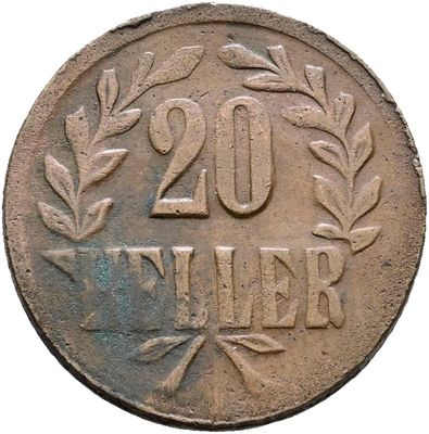 20 Heller 1916, Deutsch-Ostafrika