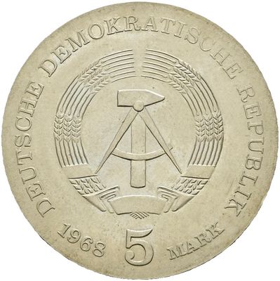 ​5 Mark 1968, Deutsche Demokratische Republik