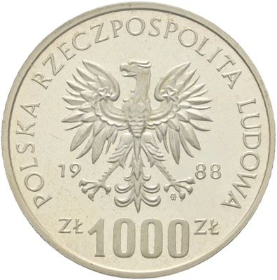 1.000 Zlotych-Probe 1988, Polen-Republik