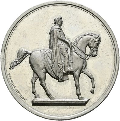 Zinnmedaille 1875, ​Wilhelm I., Württemberg