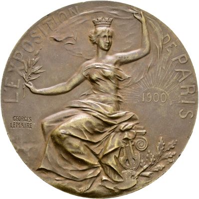 ​Bronzene "Erinnerungs"-Medaille 1900, Frankreich-3. Republik