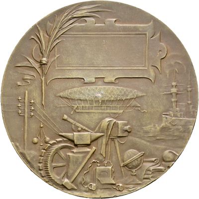 ​Bronzene "Erinnerungs"-Medaille 1900, Frankreich-3. Republik