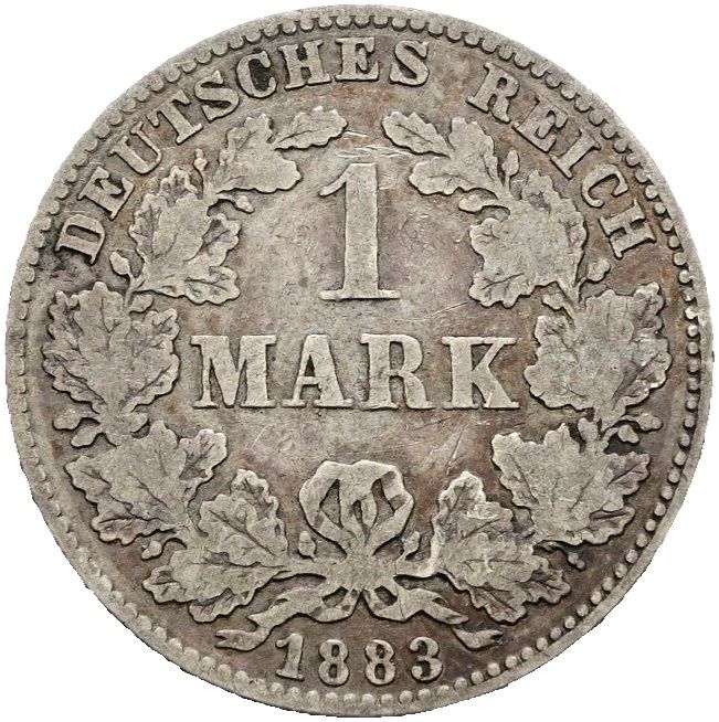 ​1 Mark 1883 J, ​Kleinmünzen