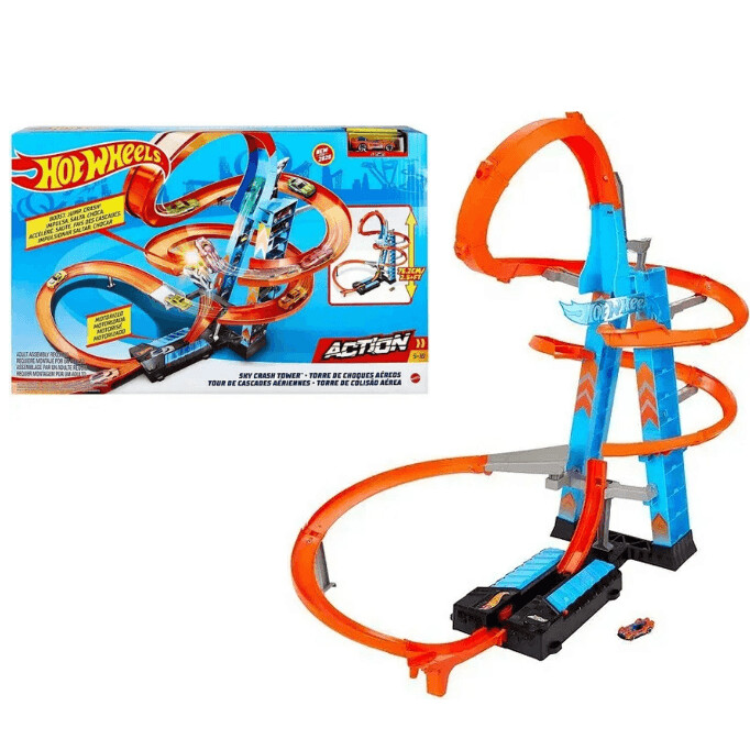 Hot Wheels Pista - Torre De Colisão Aérea 80 Cm Altura 2020