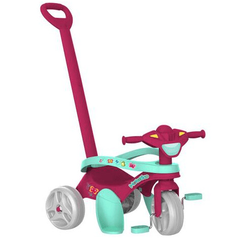 Triciclo Mototico Passeio Pedal Rosa 693 Bandeirante