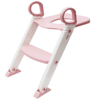 Assento Redutor Com Escada Rosa Baby 11992 Buba