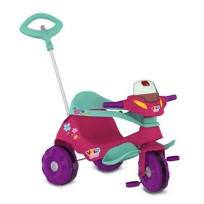 Triciclo Velobaby Passeio Pedal Rosa 357 Brinquedos Bandeirante