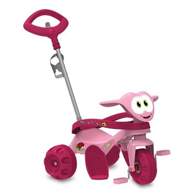 Triciclo Zootico Passeio Pedal Rosa 732 Brinquedos Bandeirante