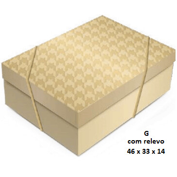 Caixa De Presente Relevo Tweed Ouro G 13002968 Cromus