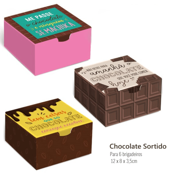 Caixa Para Brigadeiro Chocolate Sort 13002845 Cromus