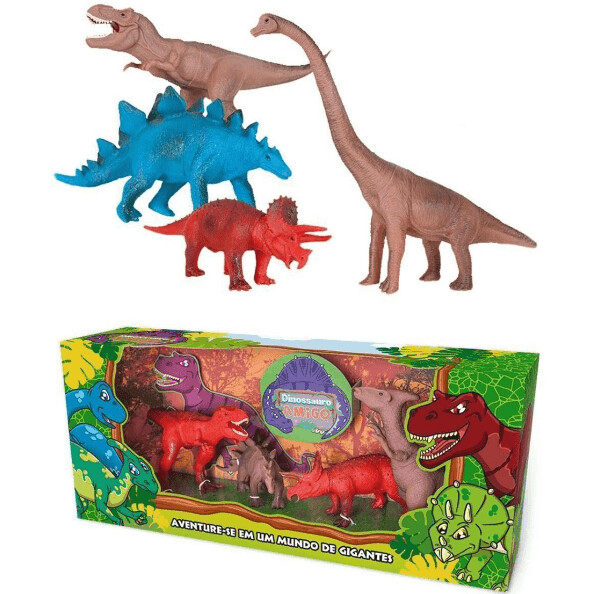 Dinossauro Amigo Super Toys Kit Com 4 Peças - 291