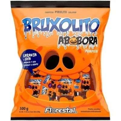 Pirulito Bruxolito Abobora Sort Florestal C/50 500G