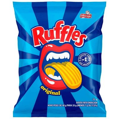 Salgadinho Ruffles Sal 33G C/10 Elmachips