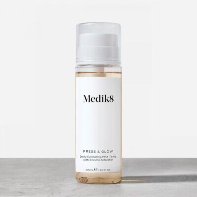 Medik8 PRESS & GLOW™ - Daily Exfoliating PHA Tonic with Enzyme Activator 200ml