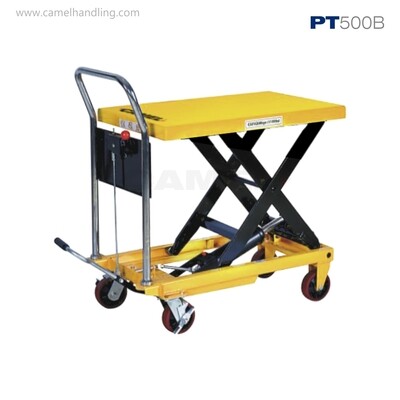 عربة رفع هيدروليكي 500كج على مقص 90 سمSingle Scissors Lift Table Truck PT500B