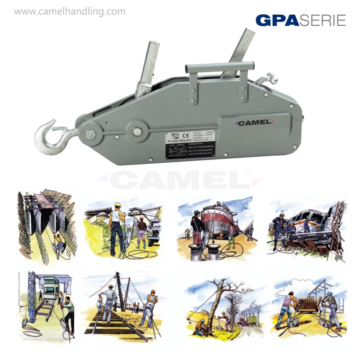 شداد يدوي للطوارئ بالواير - Wire Grip Puller GPA 0.8