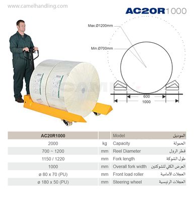 Reel Carrying Pallet Truck AC20R1000