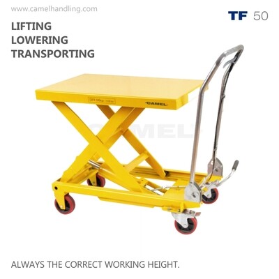 عربة طاولة رفع هيدروليكية أحادية المقص TF50 – Single Scissor Lift Table Truck