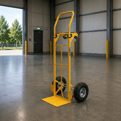 تروللي HT1842 متحول رأسي/أفقي للكراتين والصناديق – حمولة 200 كجم | Vertical Convertible Hand Truck