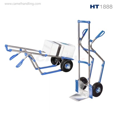 تروللي رأسي ألومنيوم HT1888 للكراتين والصناديق – يد مزدوجة | Vertical Aluminum Hand Truck