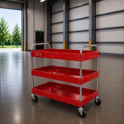 تروللي خدمةمزود بثلاث صينيات ذات حوافTriple Trays Utility Cart SC5342