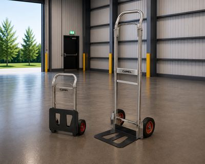 تروللي ألومنيوم HT1105 بيد تلسكوبية ولسان قابل للطي – حمولة 75 كجم | Aluminum Foldable Cart