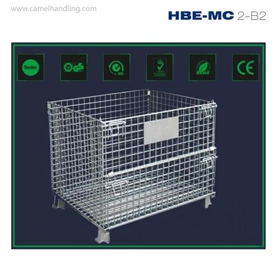 أقفاص تخزين شبكية قابلة للطي والرص الرأسي | Collapsible Wire Mesh Containers
