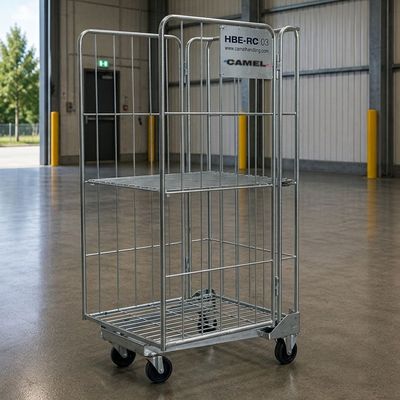 ترولليات شبكية قابلة للطي والتداخل | Foldable &amp; Nestable Roll Mesh Containers