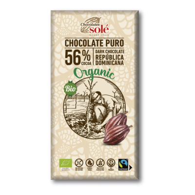 CHOCOLATE NEGRO 56% ECOL 100G