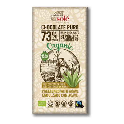 CHOCOLATE NEGRO 73% CON SIROPE DE ÁGAVE