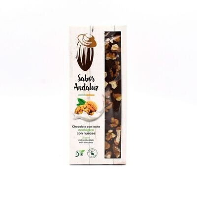 Chocolate con Leche Ecológico con Nueces 100G