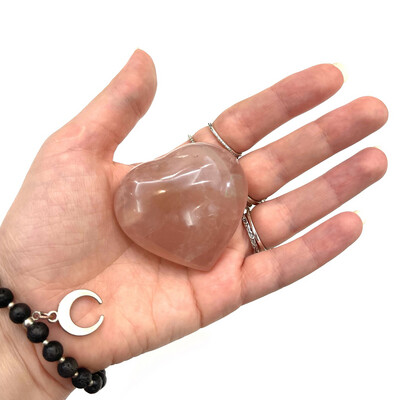 Сердце розовый кварц, 1 шт (45-55 гр)