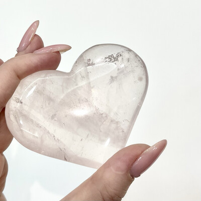 Сердце розовый кварц, 1 шт (70-80 гр)
