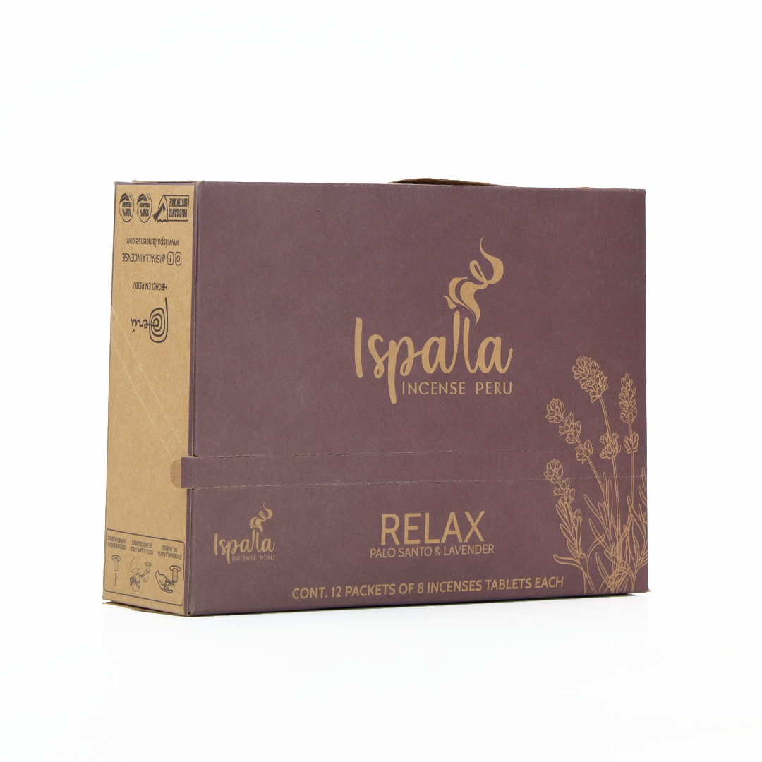 Бокс кубики ISPALLA Palo Santo «Расслабление» (аромат пало санто и лаванда) 12 упаковок