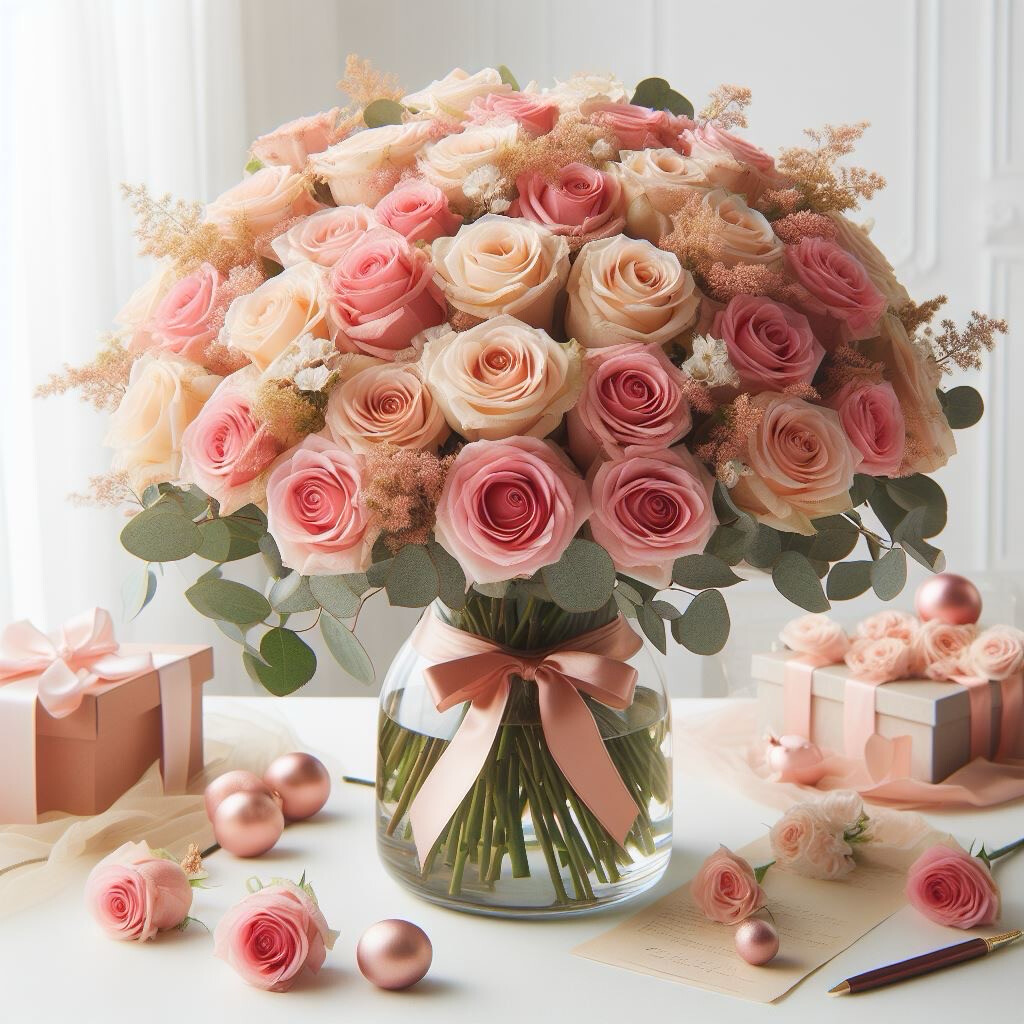 Nežná elegancia: Kytica ruží pre romantikov