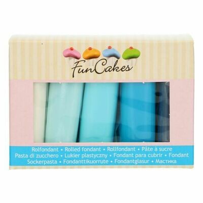 FunCakes Fondant Multipack Blau Colour Palette 5x100g