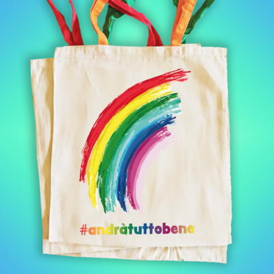 BORSA SPESA &quot;ARCOBALENO&quot; ECOLOGICA