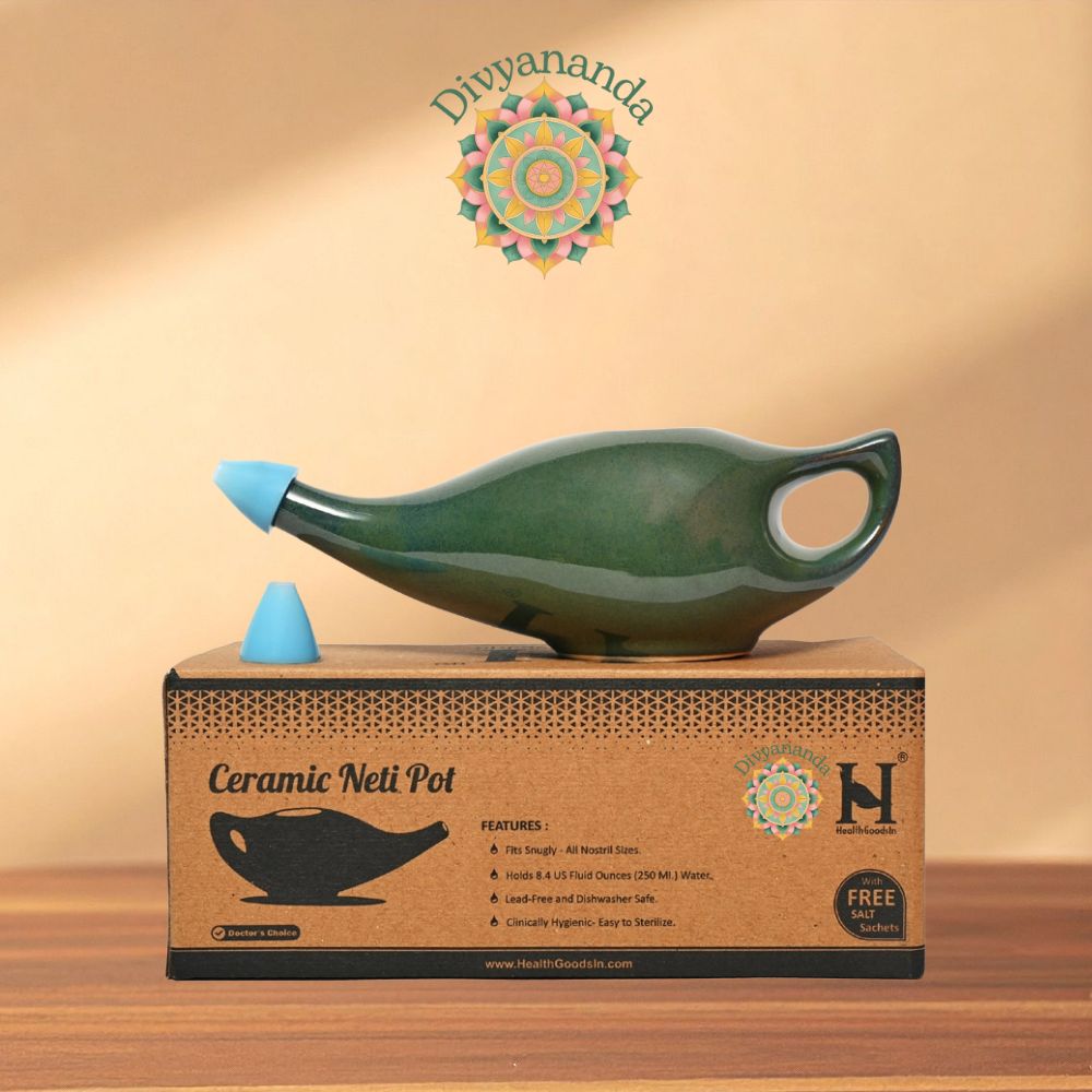 Keramische Neti Pot – 225 ml (Groen) Keramische Neti Pot – 225 ml (Groen)