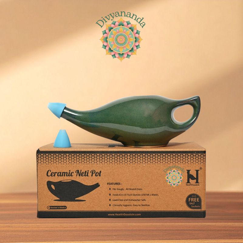 Keramische Neti Pot – 225 ml (Groen)