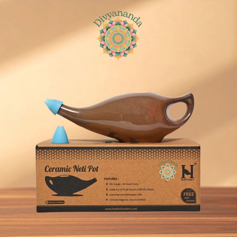 Keramische Neti Pot – 225 ml (Chocolade)