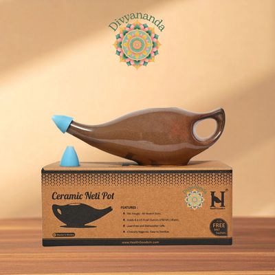 Ceramic Neti Pot – 225 ml (Chocolate)