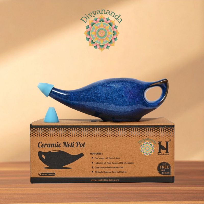 ​Keramische Neti Pot – 225 ml (Blauw)